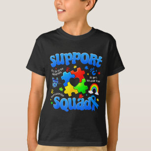 Support squad for women mom teacher adults autism T-Shirt