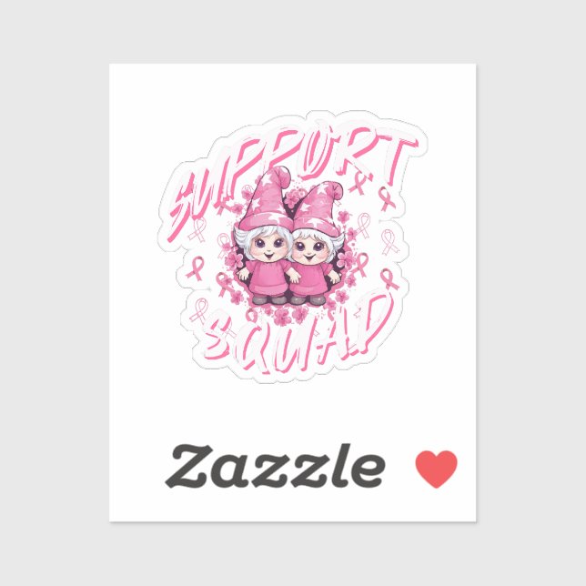Support Squad Gnome Warrior Breast Cancer Awarenes (Sheet)