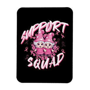 Support Squad Gnome Warrior Breast Cancer Awarenes Magnet