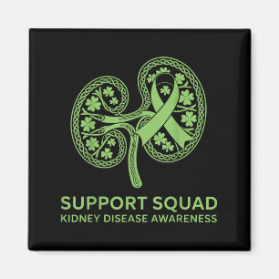 Support Squad Green Ribbon Kidney Disease Magnet