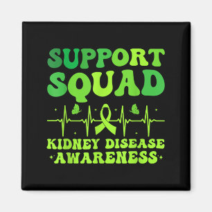 Support Squad Green Ribbon _ Kidney Disease Magnet