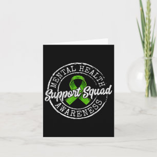 Support Squad Green Ribbon Mental Health Awareness Card