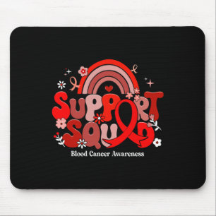 Support Squad Groovy Blood Cancer Awareness Gifts  Mouse Pad