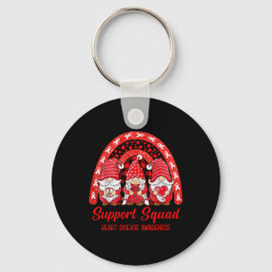 Support Squad Heart Disease Awareness Month Gnomie Keychain