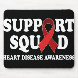 Support Squad Heart Disease Awareness Ribbon Men W Mouse Pad