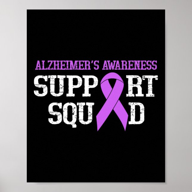 Support Squad Heimer Warrior We Wear Purple  Poster (Front)