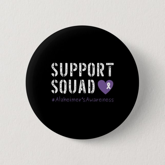 Support Squad Heimer's Awareness  2 Inch Round Button (Front)