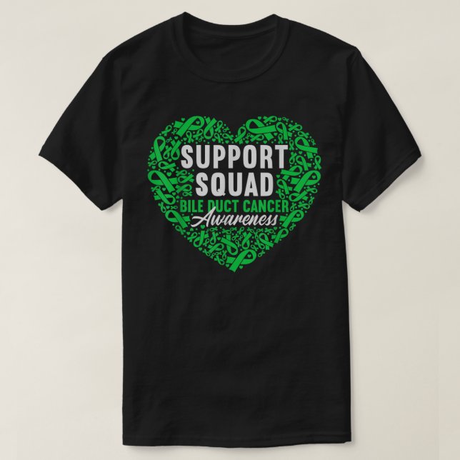 Support Squad I Cholangiocarcinoma Bile Duct Cance T-Shirt (Design Front)