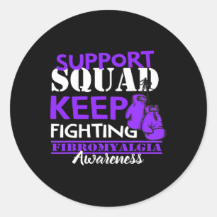 Support Squad I Chronic Pain Response Fibromyalgia Classic Round Sticker