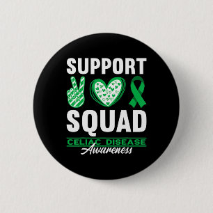 Support Squad I Gluten Free Coeliac Celiac Disease 2 Inch Round Button