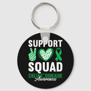 Support Squad I Gluten Free Coeliac Celiac Disease Keychain