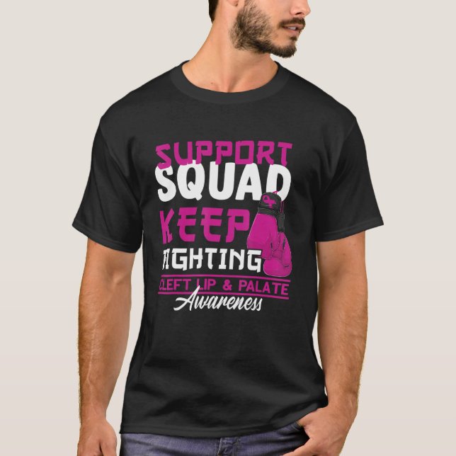Support Squad I Orofacial Birth Defect Cleft Lip & T-Shirt (Front)
