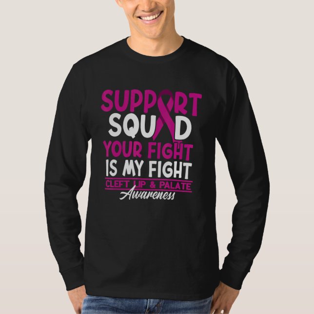 Support Squad I Orofacial Birth Defect Cleft Lip & T-Shirt (Front)