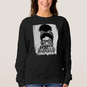 Support Squad I Zebra Ribbon I Ehlers Danlos Syndr Sweatshirt