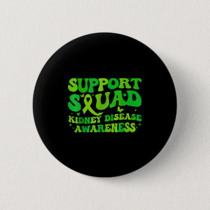Support squad kidney disease awareness ckd green 2 inch round button