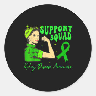 Support squad kidney disease awareness  classic round sticker