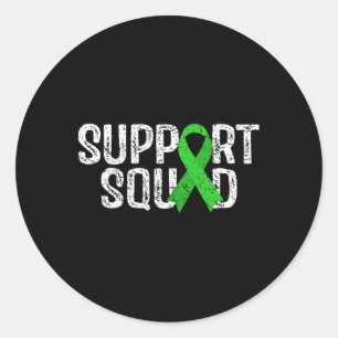 Support Squad Kidney Disease Awareness  Classic Round Sticker