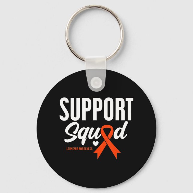 Support Squad Leukaemia Awareness  Keychain (Front)
