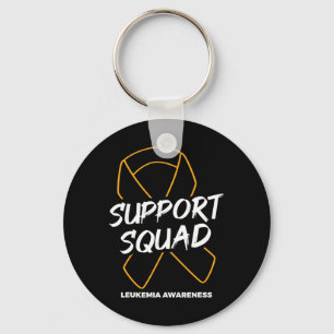 Support Squad Leukaemia Awareness Ribbon Leukaemia Keychain