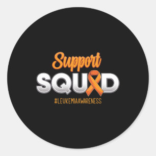 Support Squad Leukaemia Awareness Warrior Fight Fo Classic Round Sticker