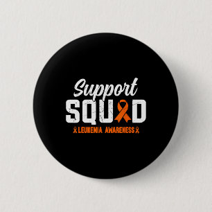 Support Squad Leukaemia Blood Cancer Awareness Ora 2 Inch Round Button