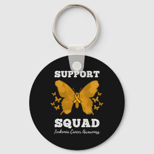 Support Squad Leukaemia Cancer Awareness Blood Can Keychain