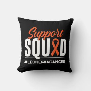 Support Squad Leukaemia Cancer Awareness Gift Throw Pillow