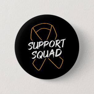 Support Squad Leukaemia Cancer Leukaemia Awareness 2 Inch Round Button