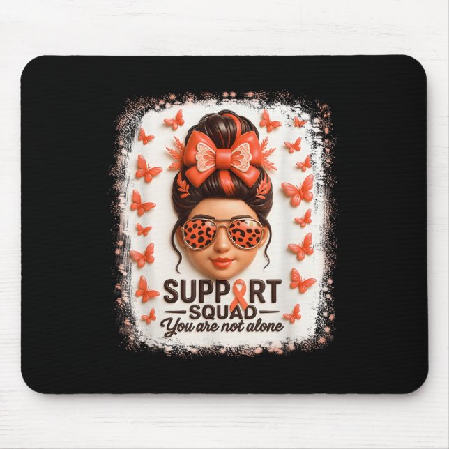 Support Squad Leukaemia Ribbon Butterfly You Not A Mouse Pad (Front)