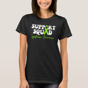 Support Squad Lime Green Ribbon Lymphoma Awareness T-Shirt