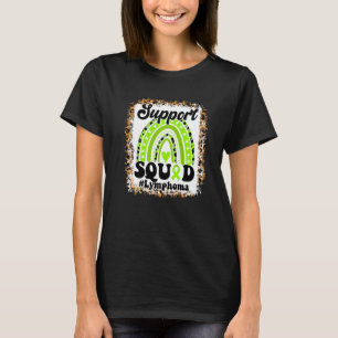 Support Squad Lime Green Ribbon Rainbow Lymphoma A T-Shirt