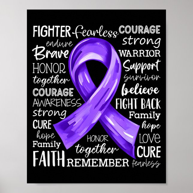 Support squad lupus awareness month fighter purple poster (Front)