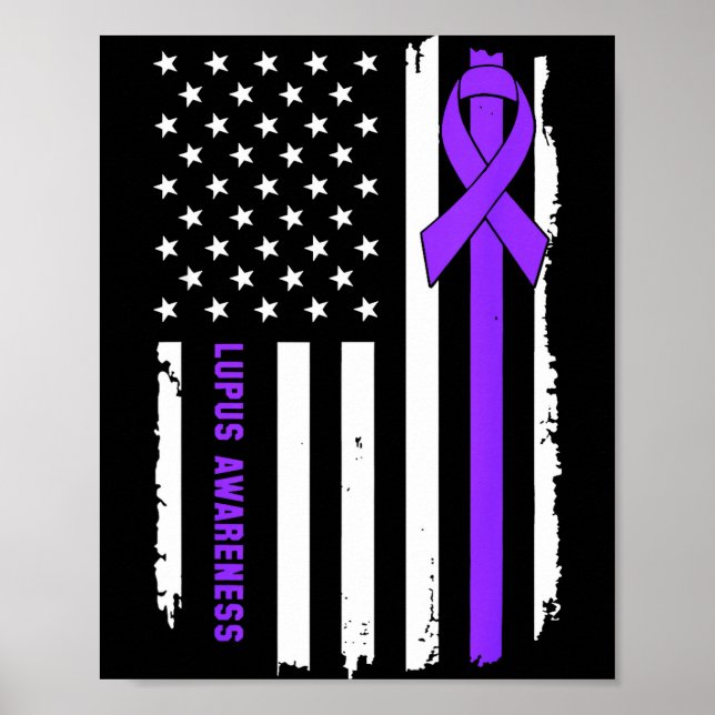 Support squad lupus awareness warrior fighter poster (Front)