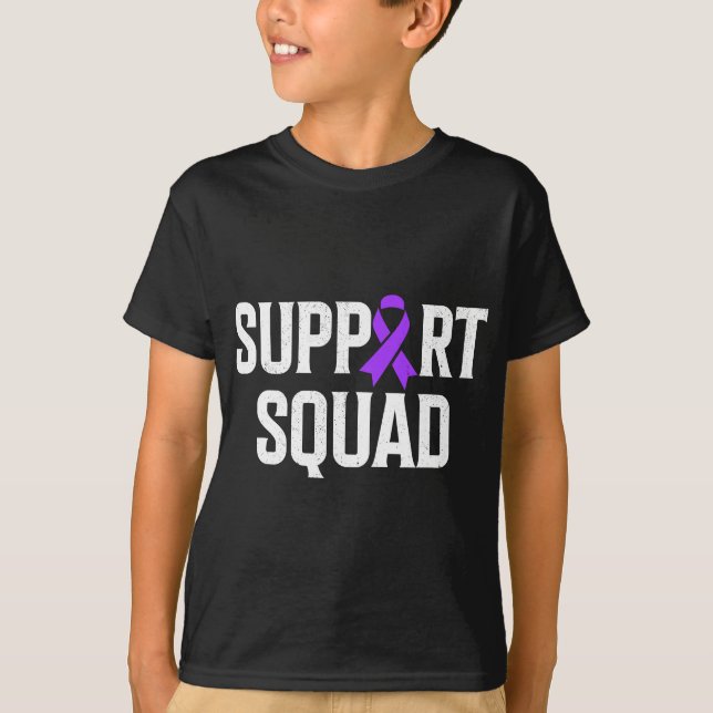 Support Squad Lupus Purple Ribbon Support Lupus Aw T-Shirt (Front)