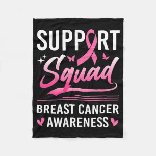 Support Squad Matching Family Breast Cancer Awaren Fleece Blanket