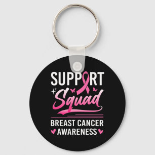 Support Squad Matching Family Breast Cancer Awaren Keychain