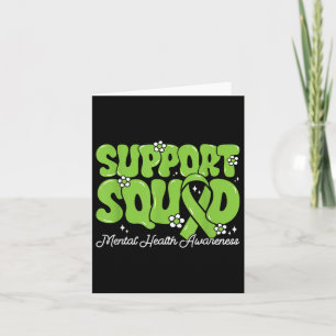 Support Squad Mental Health Awareness Green Ribbon Card