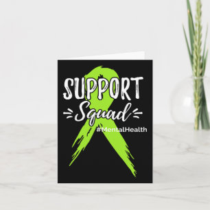 Support Squad Mental Health Awareness Lime Green R Card