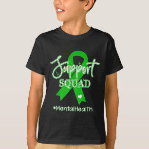 Support Squad Mental Health Awareness Lime Green R T-Shirt