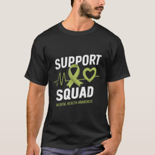 Support Squad Mental Health Awareness Lime Green R T-Shirt