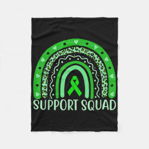 Support Squad Mental Health Awareness Month Green  Fleece Blanket