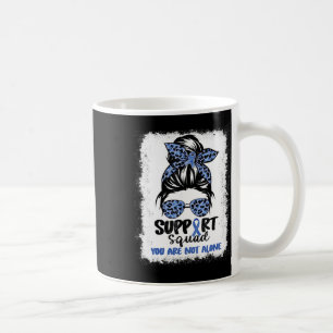 Support Squad Messy Bun Blue Warrior Ataxia Awaren Coffee Mug