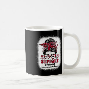 Support Squad Messy Bun Brain Aneurysm Coffee Mug