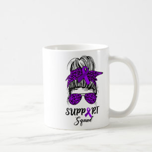 Support Squad Messy Bun Purple Warrior Heimerheime Coffee Mug