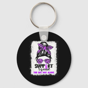 Support Squad Messy Bun Purple Warrior Heimerheime Keychain