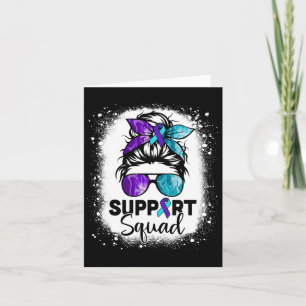 Support Squad Messy Bun Suicide Prevention Awarene Card
