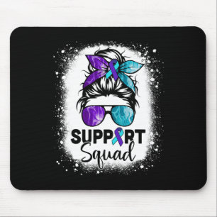 Support Squad Messy Bun Suicide Prevention Awarene Mouse Pad
