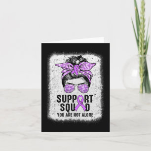 Support Squad Messy Bun Warrior Purple Epilepsy Aw Card