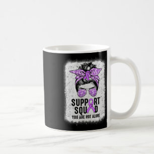 Support Squad Messy Bun Warrior Purple Epilepsy Aw Coffee Mug