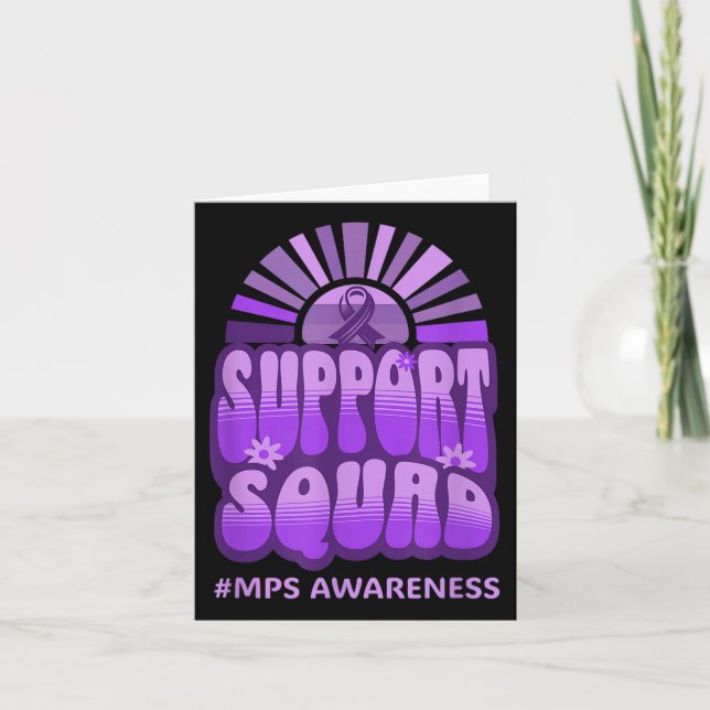 Support Squad Mps Awareness Retro Groovy Team  Card (Front)